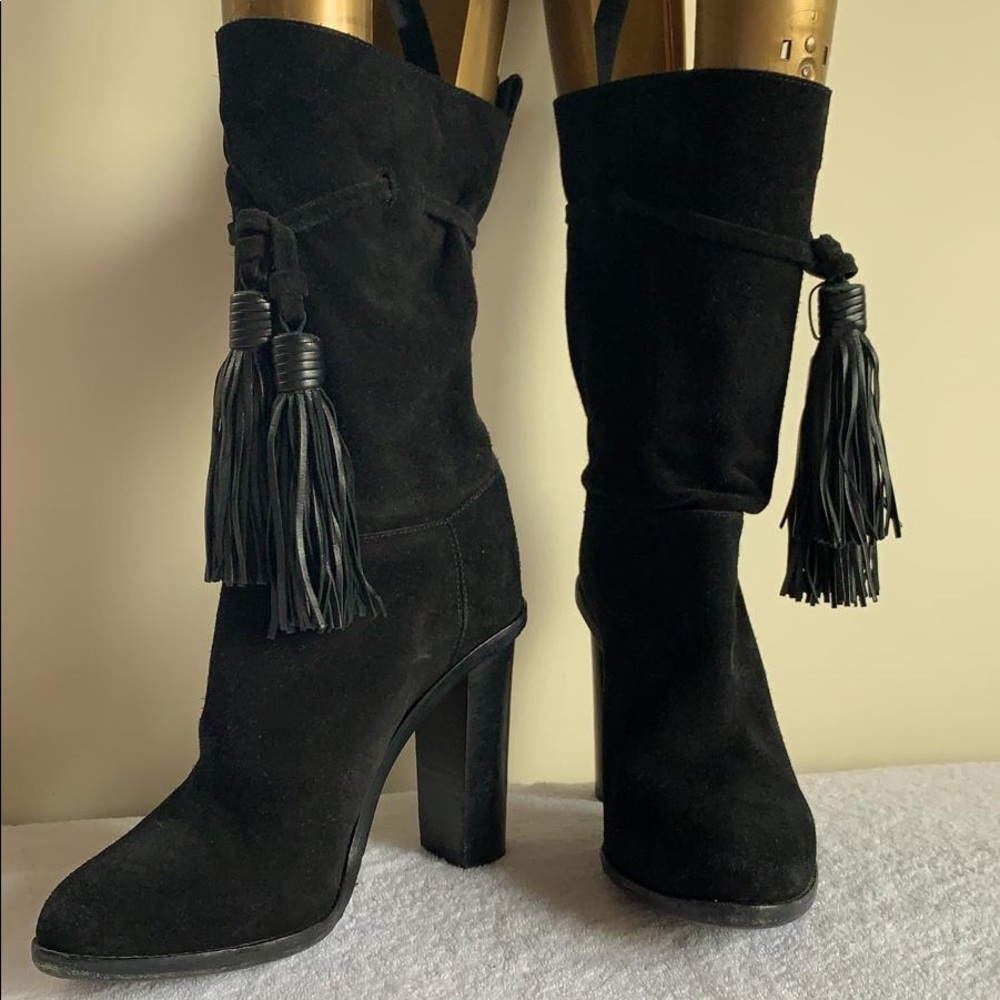 Lanvin suede leather boots